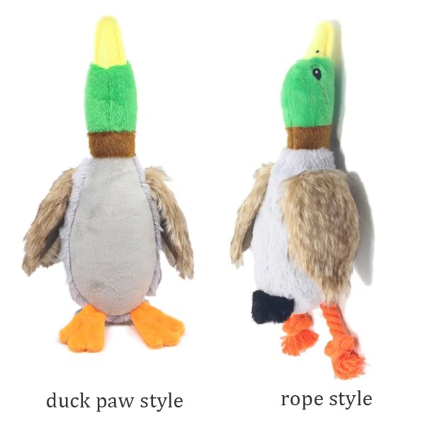 Cute Plush Duck Sound Pet Toy Animal Squeak Dog Toy Cleaning Tooth Dog Chew Rope Chew Toys for Small Medium Dogs Interactive Toy – Image 4