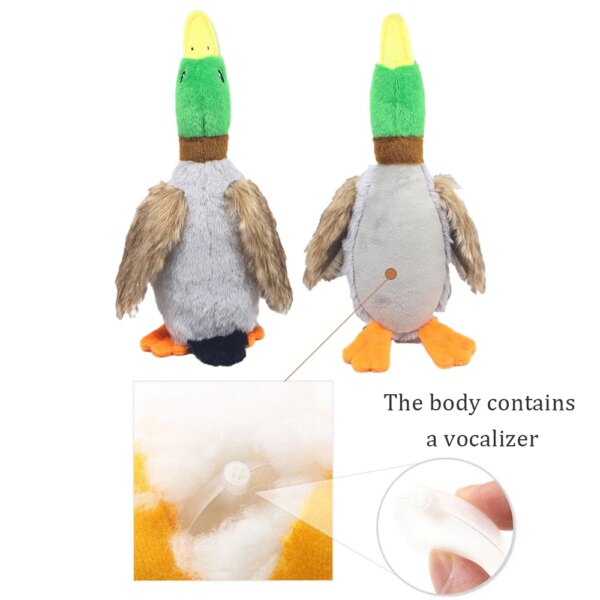 Cute Plush Duck Sound Pet Toy Animal Squeak Dog Toy Cleaning Tooth Dog Chew Rope Chew Toys for Small Medium Dogs Interactive Toy – Image 5