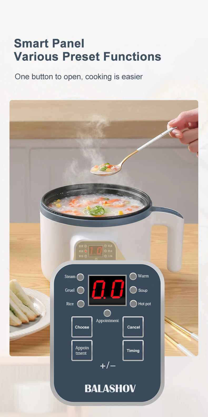 Cuiseur à riz électrique, multicuiseur, pot multifonction, mini hotpot, appareils électroménagers pour la cuisine et la maison, offres, 110V, 220V