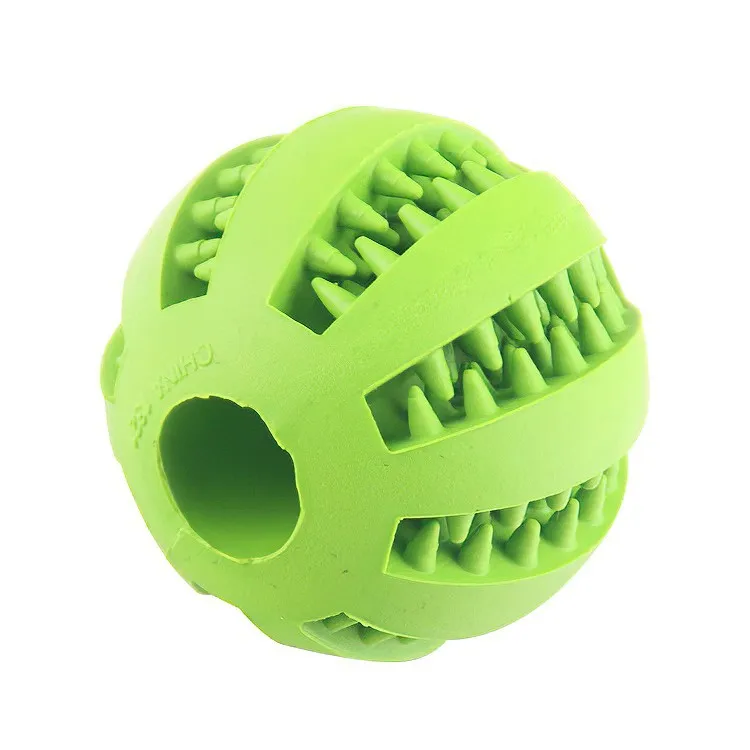 Dog Toy Ball, Nontoxic Bite Resistant Toy Ball for Pet Dogs Puppy Cat, Dog Pet Food Treat Feeder Chew Tooth Cleaning Ball