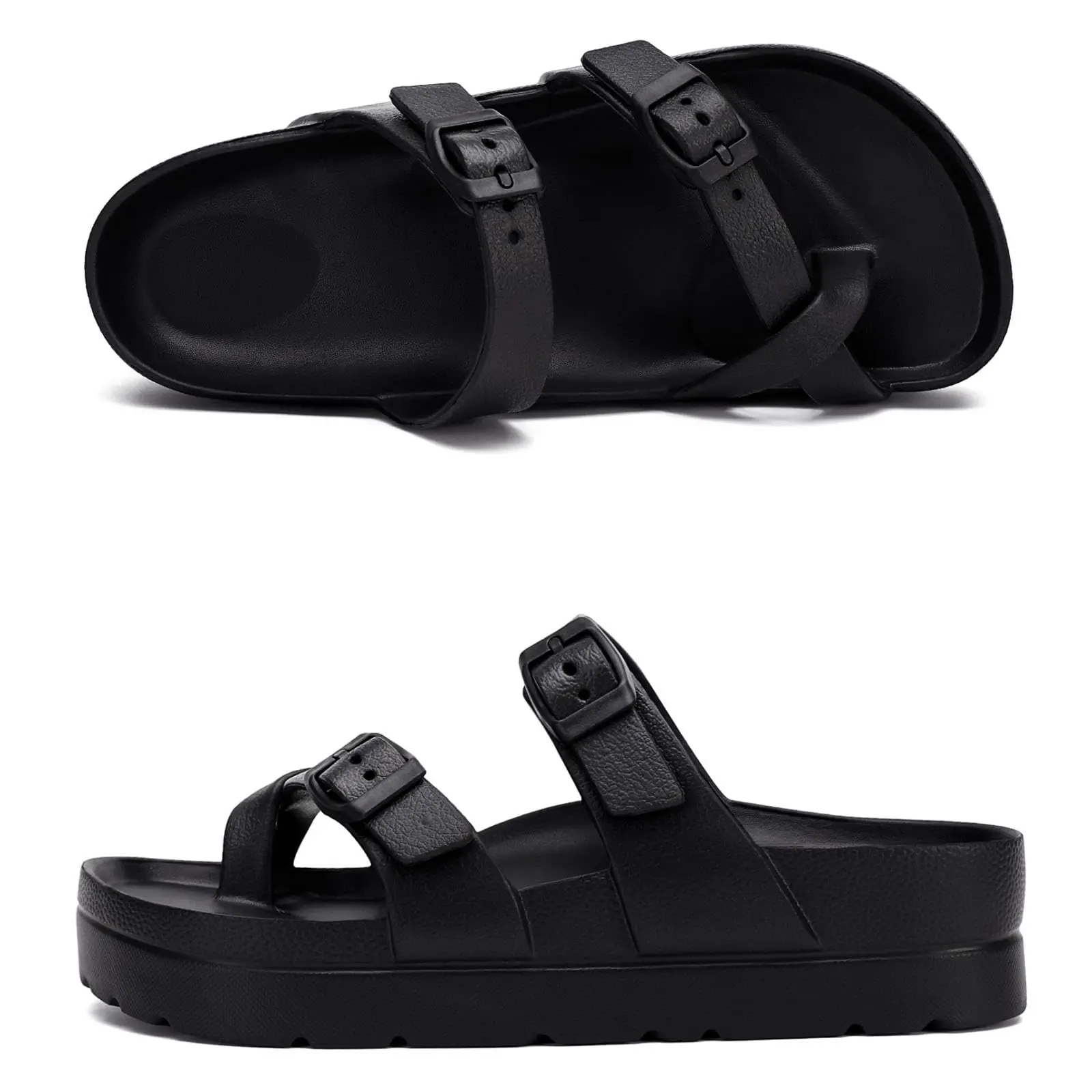 Sandales tendance, avec Support de voûte plantaire, boucle réglable, confort, léger, plage