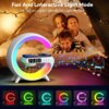 Support de chargeur sans fil multifonction, LED, réveil, haut-parleur – Image 2