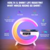 Support de chargeur sans fil multifonction, LED, réveil, haut-parleur – Image 3