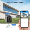 1080P Wifi IP caméra extérieure CCTV, 5x Zoom, couleur nuit, sécurité, étange – Image 5