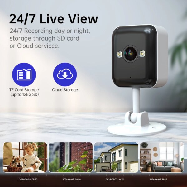 1080P Wifi IP caméra extérieure CCTV, 5x Zoom, couleur nuit, sécurité, étange – Image 6