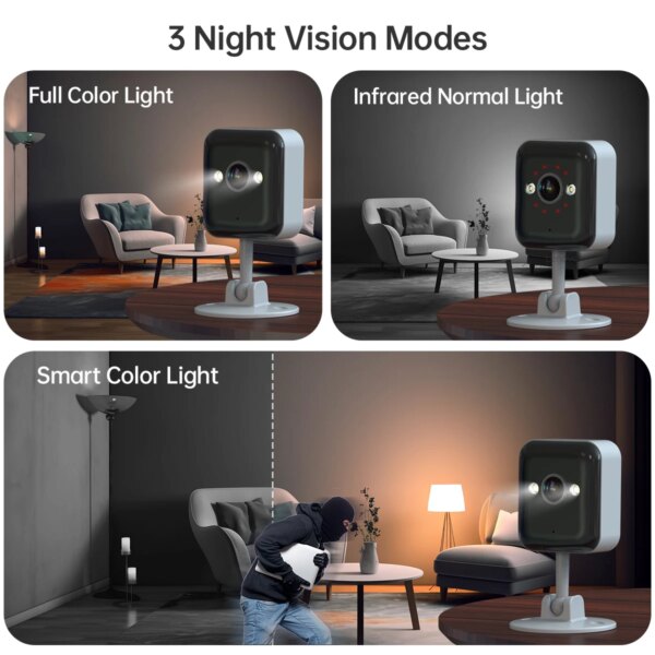 1080P Wifi IP caméra extérieure CCTV, 5x Zoom, couleur nuit, sécurité, étange – Image 4