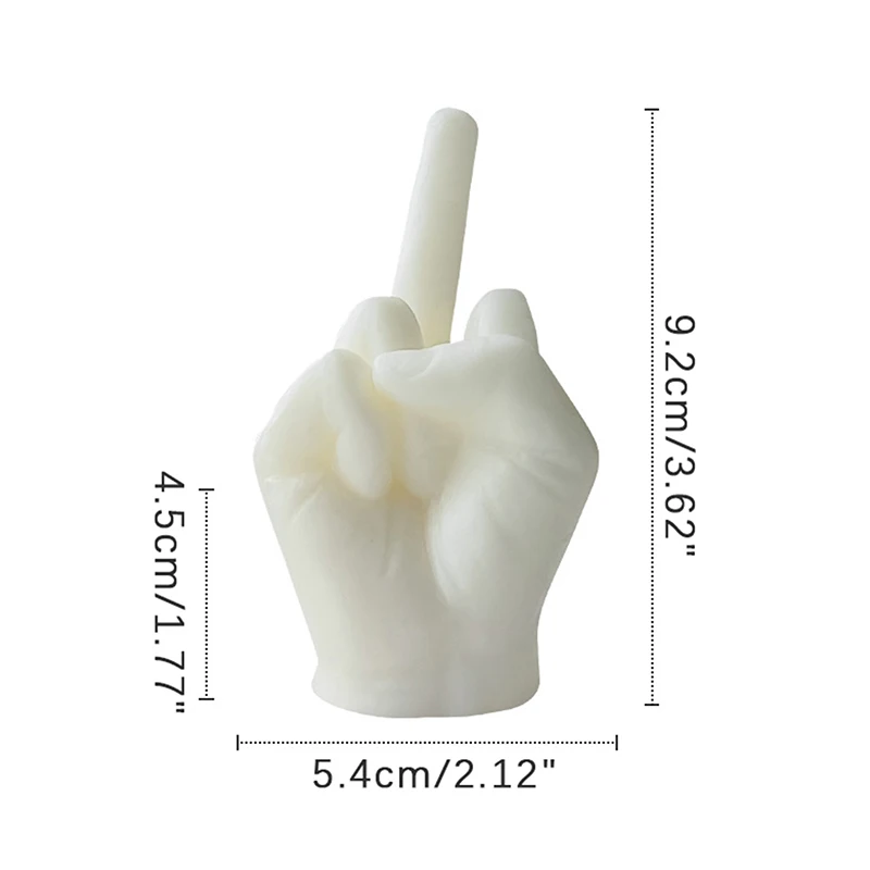 Bougies créatives universelles en forme de doigt du milieu, bougies parfumées