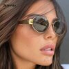 Lunettes de soleil, femme rétro tendance, métal ,UV400 – Image 6