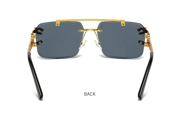 Lunettes De soleil carrées De luxe UNISEX, Vintage , mode rétro miroir – Image 6
