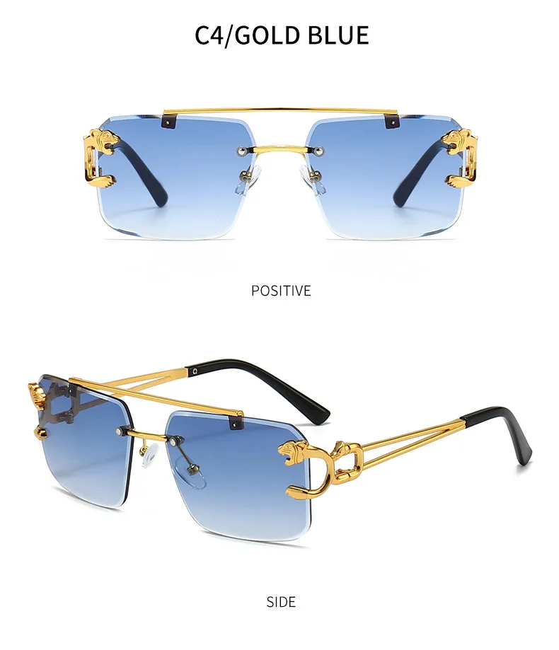 Lunettes De soleil carrées De luxe UNISEX, styliste Vintage , mode rétro miroir