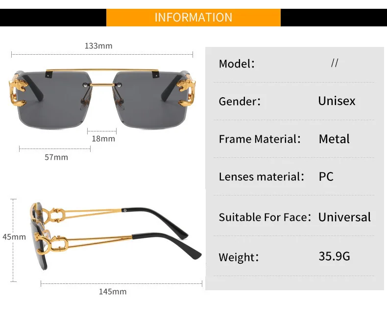 Lunettes De soleil carrées De luxe UNISEX, styliste Vintage , mode rétro miroir