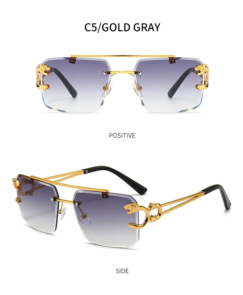 Lunettes De soleil carrées De luxe UNISEX, styliste Vintage , mode rétro miroir