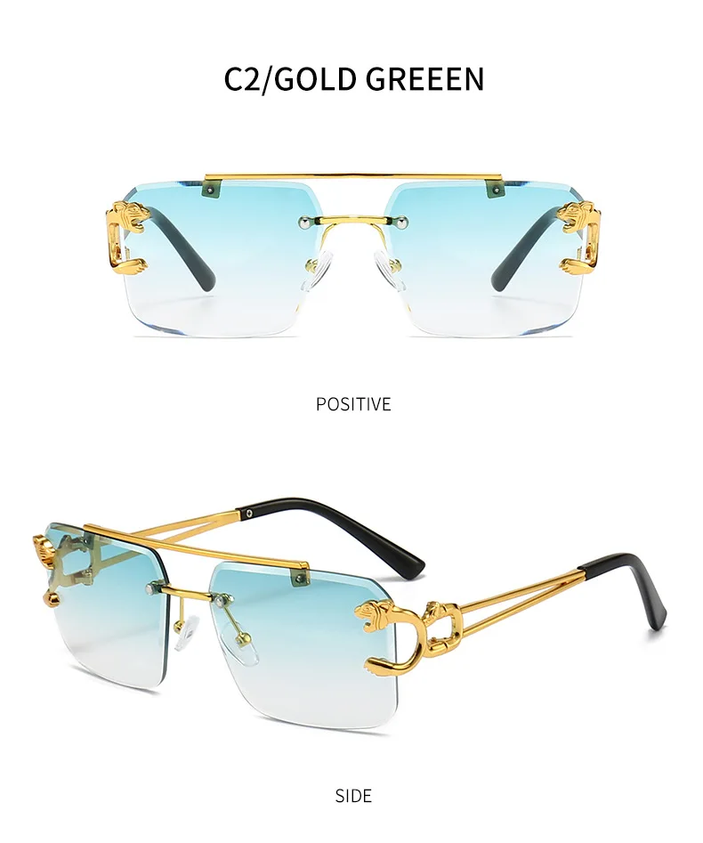 Lunettes De soleil carrées De luxe UNISEX, styliste Vintage , mode rétro miroir