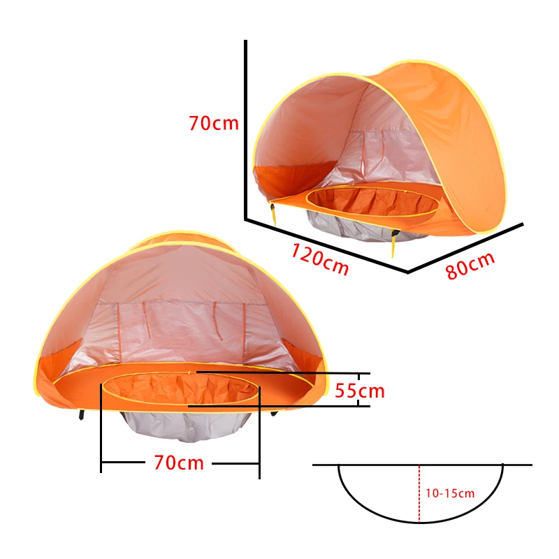 Tente Protection UV, abri solaire pour nourrissons, piscine