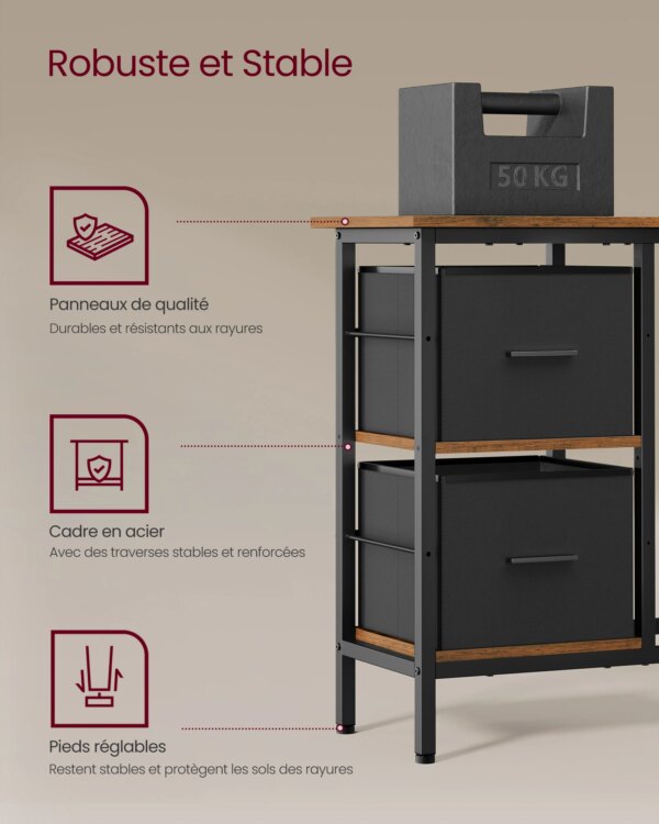 Bureau, Support pour Écran, Étagère Réglable – Image 3