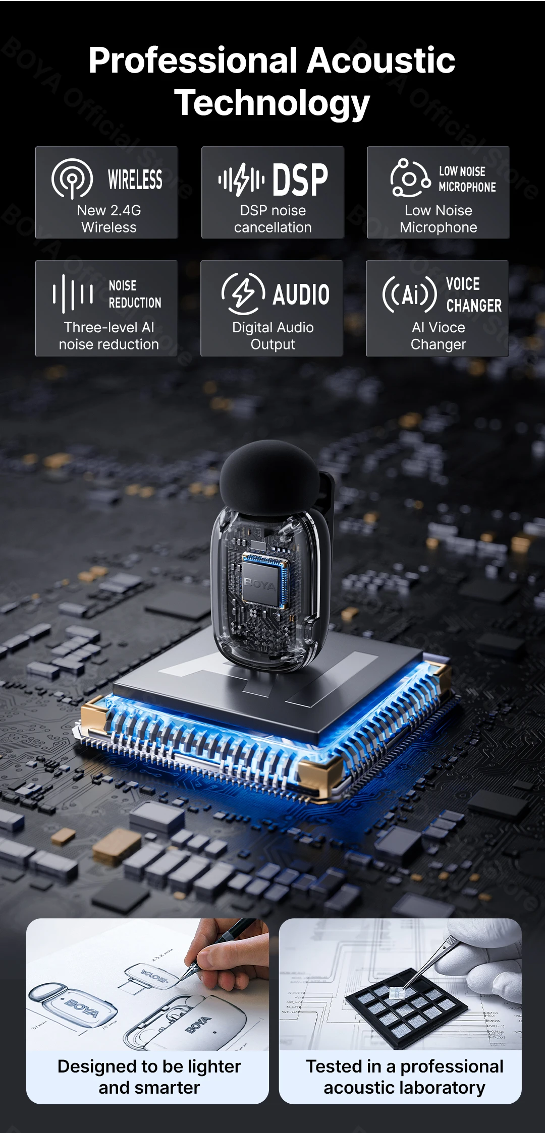 Mini Microphone sans fil, iPhone iPad Android type-c Mini Microphone sans fil, iPhone iPad Android type-c