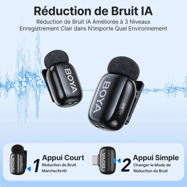 Mini Microphone sans fil, iPhone iPad Android type-c – Image 4
