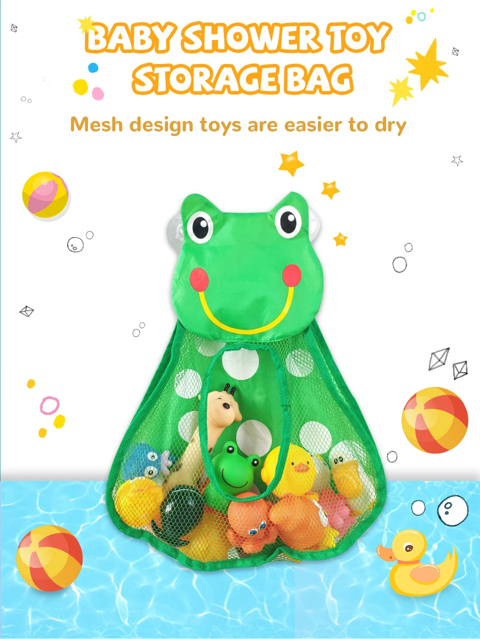 Sac jouets de bain pour bébé