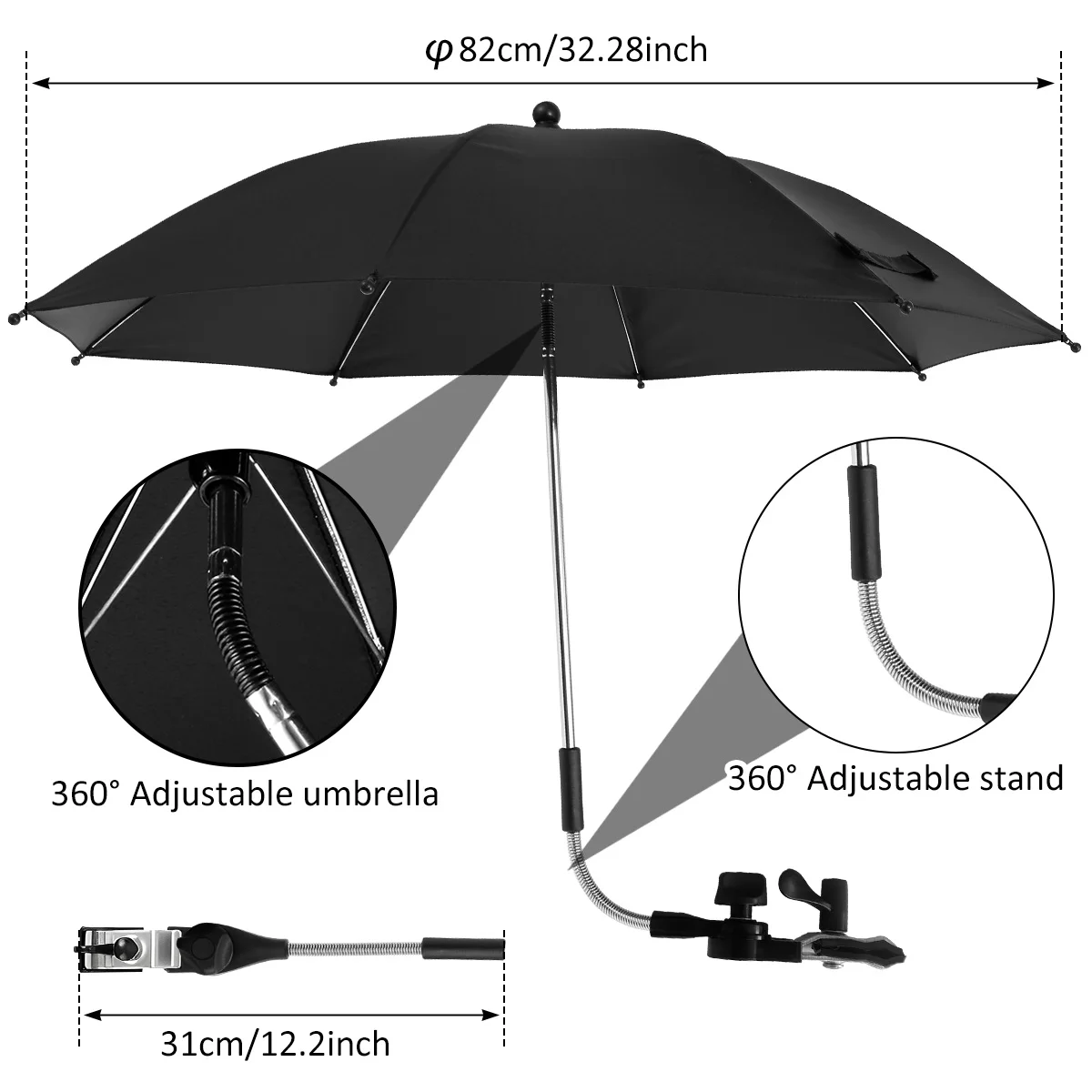 Parasol de plage, Anti-Uv, pour chaise ou autre Parasol de plage, Anti-Uv, pour chaise ou autre