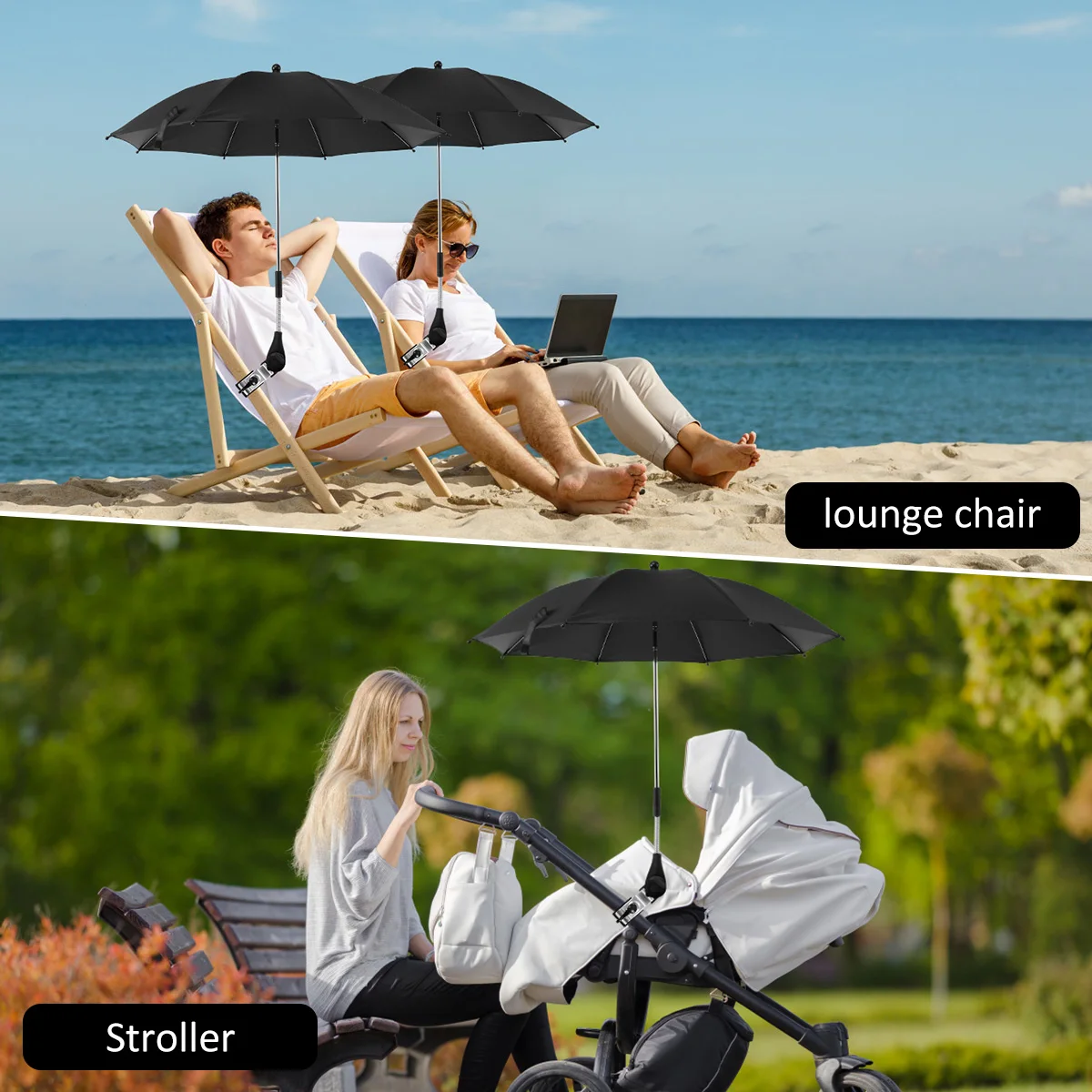 Parasol de plage, Anti-Uv, pour chaise ou autre Parasol de plage, Anti-Uv, pour chaise ou autre